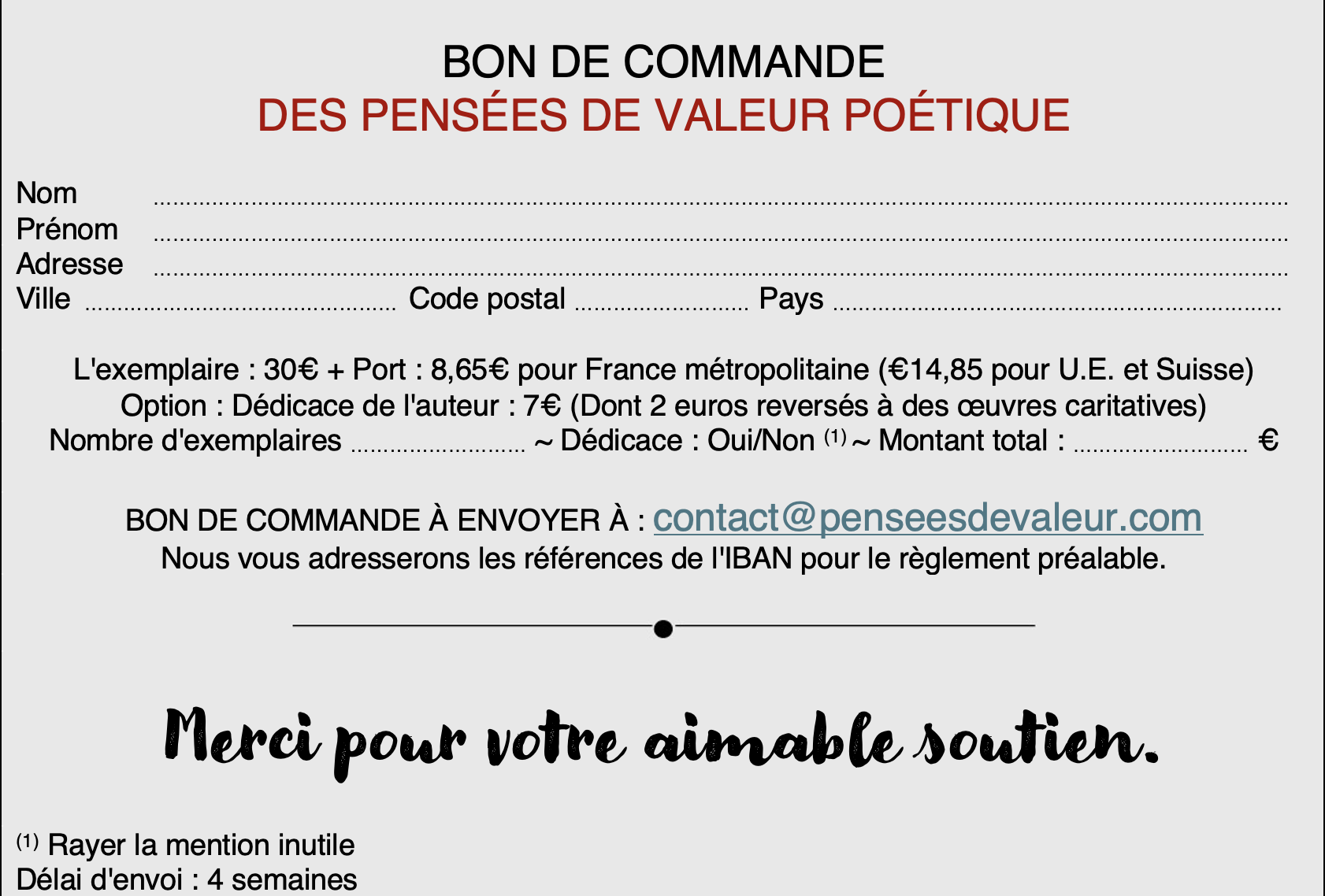 Bon de commande